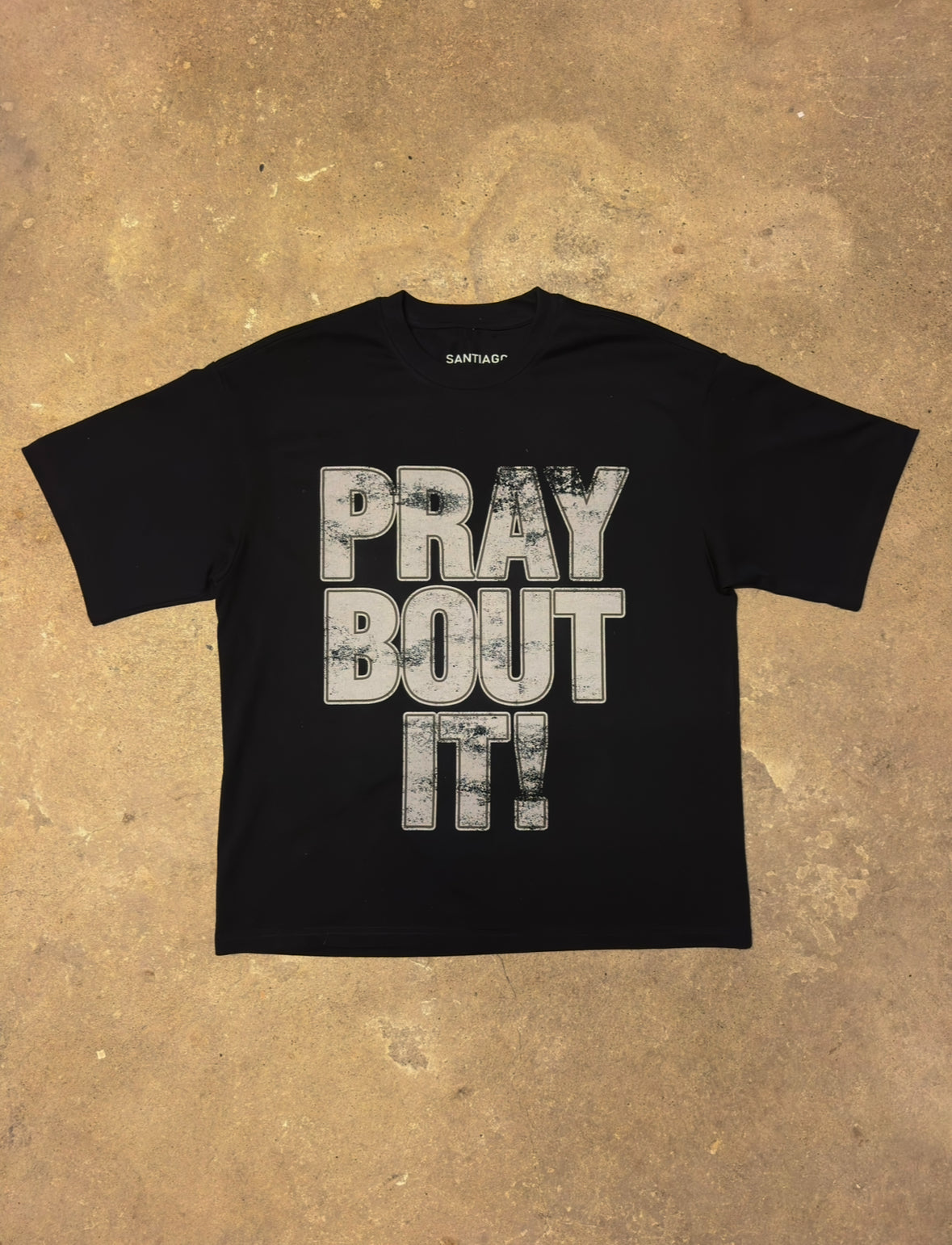 PRAY BOUT IT-BOXY SHIRT-GREY