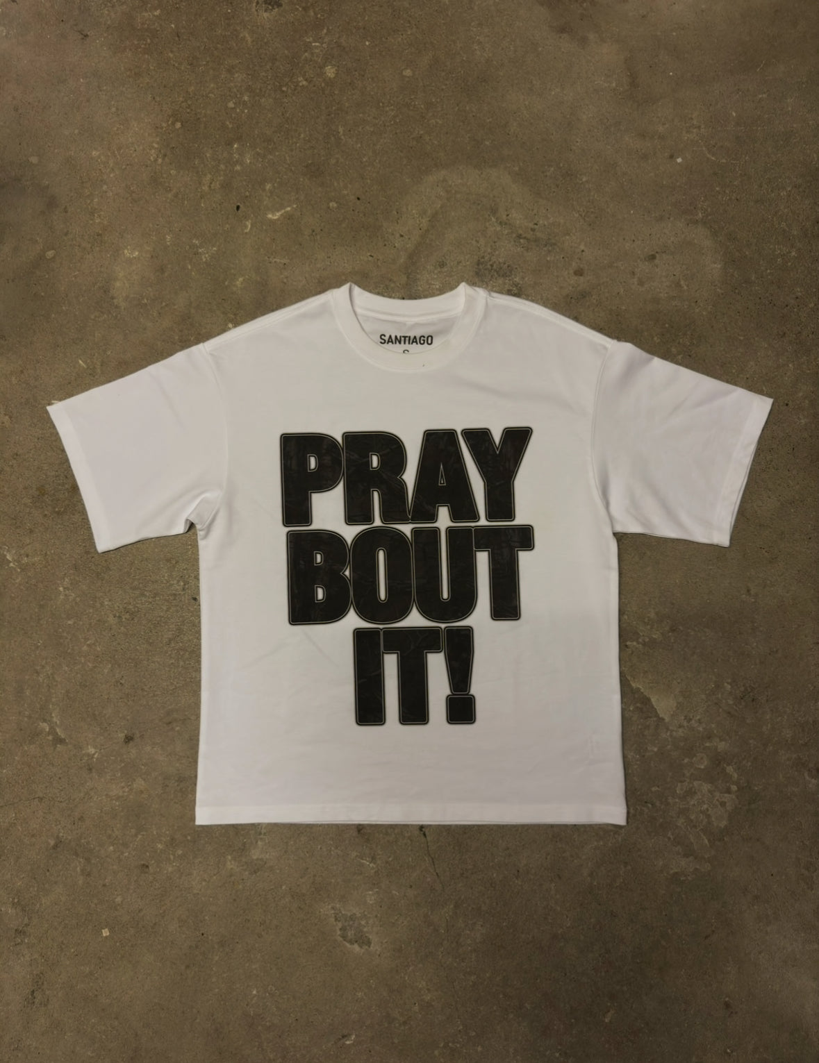 PRAY BOUT IT-BOXY SHIRT-DARK WOOD